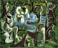 Almuerzo sobre la hierba después de Manet 13 1961 cubismo Pablo Picasso